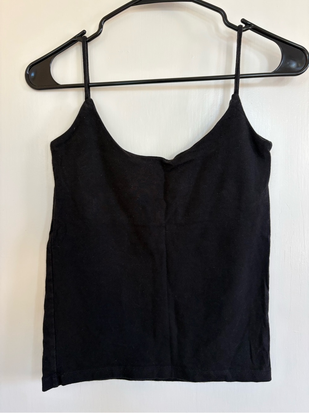 Stradivarius Black Basic Spaghetti Strap Top